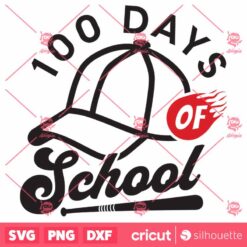 100 Days Baseball SVG 100 Days Of School SVG