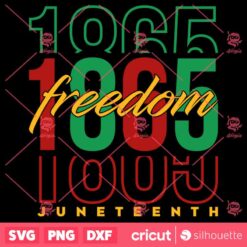 1865 Freedom Juneteenth SVG Black History T Shirt Design SVG