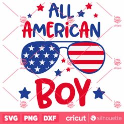 All American Boy SVG American Flag Sunglasses SVG