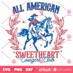 All American Sweetheart Cowgirl Club SVG