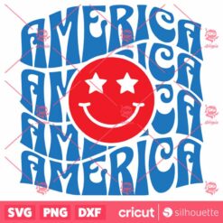 America Smiley Face SVG 4th Of July SVG