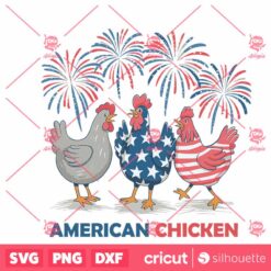 American Chicken Funny 4th Of July SVG