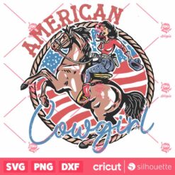 American Cowgirl SVG Vector Design 4th Of July Vector Western Shirt SVG