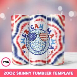 American Mama Tumbler Wrap, 20oz Tumbler Design