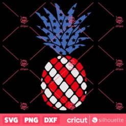 American Pineapple Flag SVG Patriotic Pineapple SVG