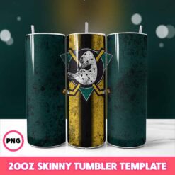 Anaheim Mighty Ducks Grunge Tumbler Wrap, 20oz Skinny Tumbler Wr