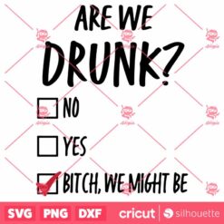 Are We Drunk Bitch We Might Be SVG Funny SVG