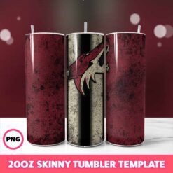 Arizona Coyotes Grungetumbler Wrap 20oz Skinny Tumbler