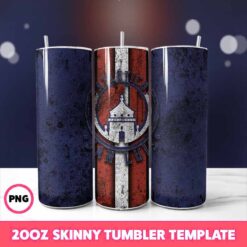 Atletico San Luis Grunge Tumbler Wrap, 20oz Skinny Tumbler Wrap