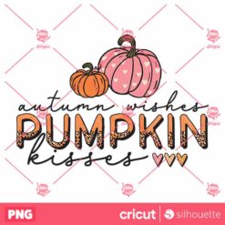 Autumn Wishes Pumpkin Kissess PNG Sublimation