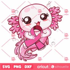 Axolotl Cute BreastCancer Vintage SVG