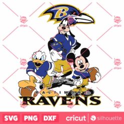 Baltimore Ravens SVG Slogan Who Dey Mickey Mouse SVG