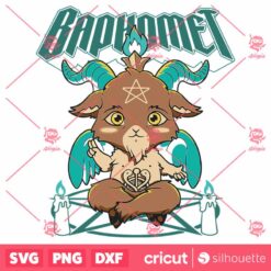 Baphomet Pentagram Esoteric Cute Satanic Goat Occult SVG