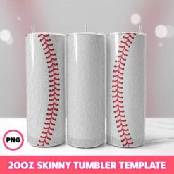 Baseball Tumbler Wrap, 20oz Skinny Tumbler Wrap