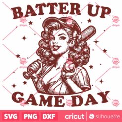 Batter Up Game Day SVG Softball Baseball SVG