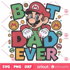 BestDad Ever Mario Dad SVG