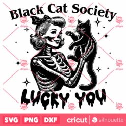 Black Cat Lucky You SVG Halloween SVG