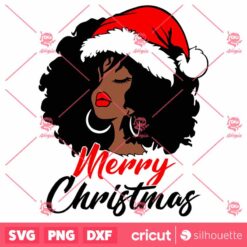 Black Girl Merry Christmas SVG Merry Christmas SVG