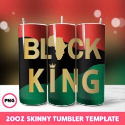 Black King Tumbler Wrap, 20oz Skinny Tumbler Wrap