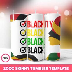 Blackity Black Black Black Tumbler Wrap, 20oz Skinny Tumbler Wra