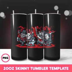 Blood Horror Character Tumbler Wrap, 20oz Tumbler Design