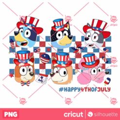 Bluey Friends Happy 4Th Of July PNG 4Th Of July PNG