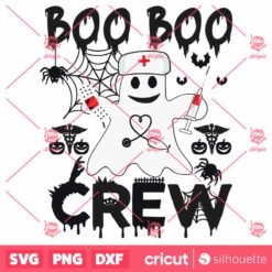 Boo Boo Crew GhostNurse Costume Girls Funny Halloween SVG