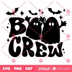 Boo Crew SVG Halloween Ghosts Matching T Shirt Digital Design PNG 2