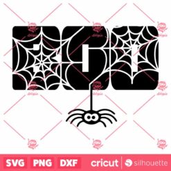 Boo SVG Spooky Halloween Spider Black White T Shirt SVG