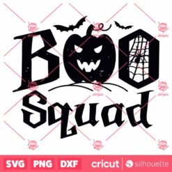 Boo Squad Pumpkin Scary Halloween Trick Or Treat Spooky SVG