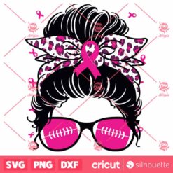 BreastCancer Awareness Survivor Football Mom Girls SVG