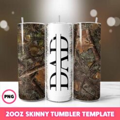 Camo Hunting Dad Tumbler Wrap, Fathers Day Tumbler Wrap