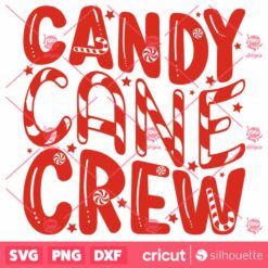 Candy Cane Crew SVG Christmas Candy T Shirt Digital Design SVG