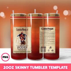 Captain Morgan Bottle Tumbler Wrap, 20oz Skinny Tumbler Wrap