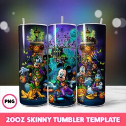 Cartoon Characters Tumbler Wrap, 20oz Skinny Tumbler Wrap