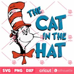 Cat In The Hat Dr Seuss SVG, Cat In The Hat SVG, Dr Seuss Hat