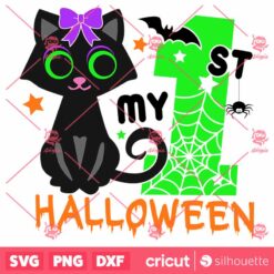 Cat My 1st Halloween SVG Gift For Kids SVG