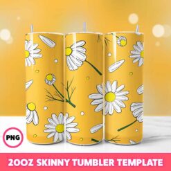 Chamomile Yellow Tumbler Wrap, 20oz Skinny Tumbler Wrap