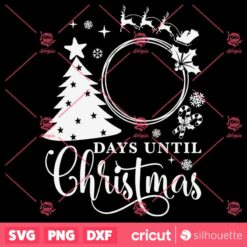 Christmas Countdown SVG Days Until Christmas Blackboard Design SVG