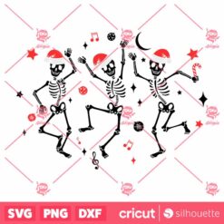 Christmas Dancing Skeletons SVG Funny Christmas T Shirt Party Design SVG