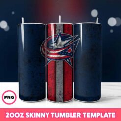 Columbus Blue Jackets Grunge Tumbler Wrap, 20oz Skinny Tumbler W