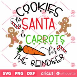 Cookies For Santa And Carrots For The Reindeer SVG Christmas Plate SVG