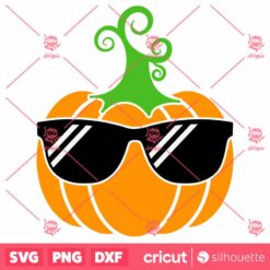 Cool Pumpkin SVG Boy Pumpkin With Sunglasses SVG