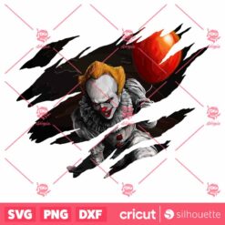 Crack Pennywise PNG, Halloween Character PNG, Horror PNG