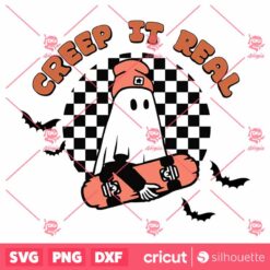 Creep It Real SVG Halloween Skateboard SVG