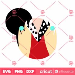 Cruella Mouse Head SVG Cruella SVG