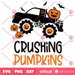 Crushing Pumpkins Truck SVG Halloween Truck Pumpkins SVG