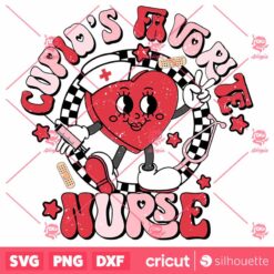 CupidS Favorite Nurse SVG, Nurse SVG, Valentine Nurse SVG, Valentine Vector SVG, Heart SVG, Valentine Day SVG