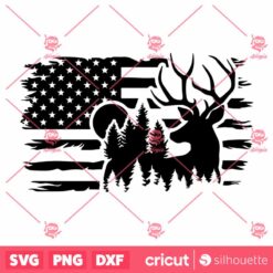 Deer ForestUsa Flag SVG Deer ForestSVG