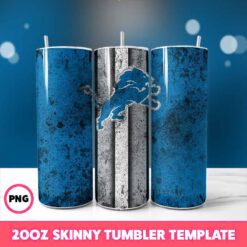 Detroit Lions Grunge Tumbler Wrap, 20oz Skinny Tumbler Wrap